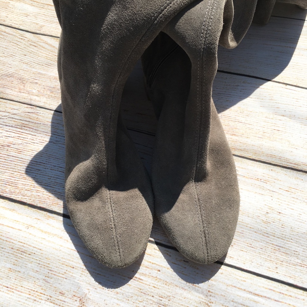 Topshop | caramel suede over the knee boots 37 - Picture 7 of 8
